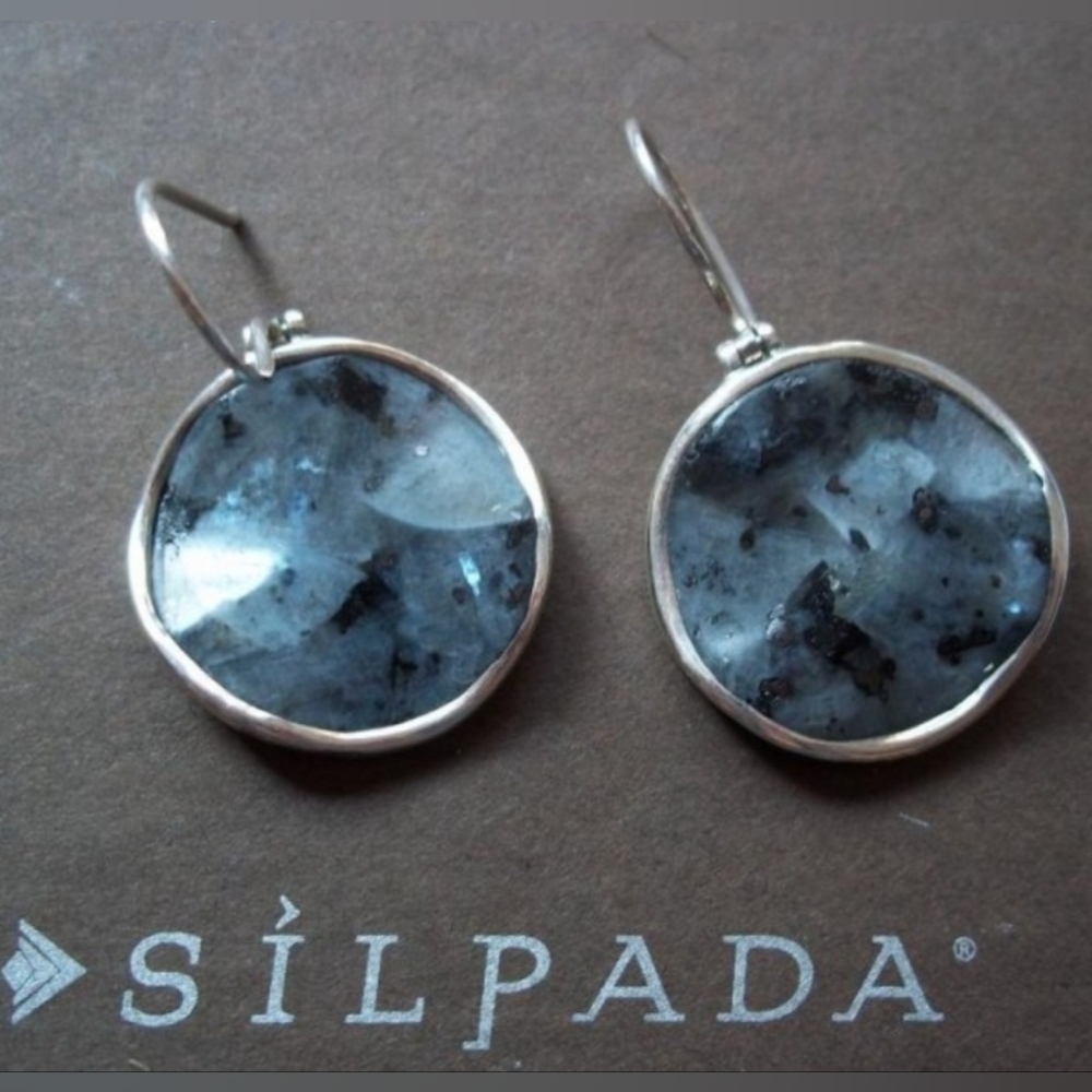 Silpada 925 Sterling Silver Feldspar Earrings W1876